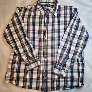 Ecko Unltd Mens Plaid Button-Up Shirt 3X Cotton Long‎ Sleeve Multicolor
